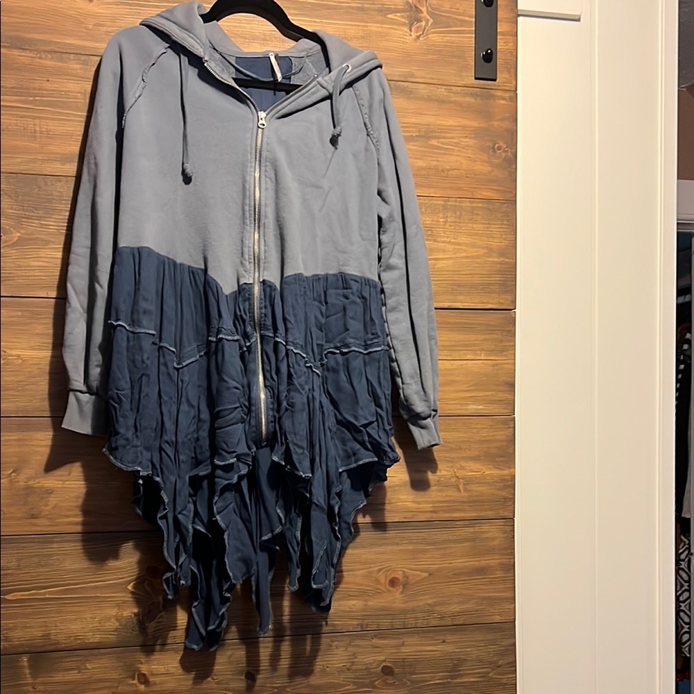 FREE PEOPLE Gray/Blue Women's Jacket